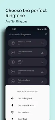 Romantic Ringtones android App screenshot 1